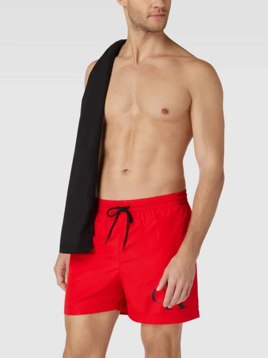 Zdjęcie produktu Kąpielówki i ręcznik plażowy w zestawie Calvin Klein Czerwony