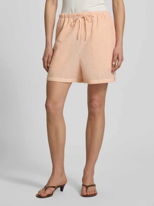 Zdjęcie produktu Spodenki kąpielowe krój regular fit z dodatkiem bawełny z tkaniny seersucker Tommy Hilfiger Pomarańczowy