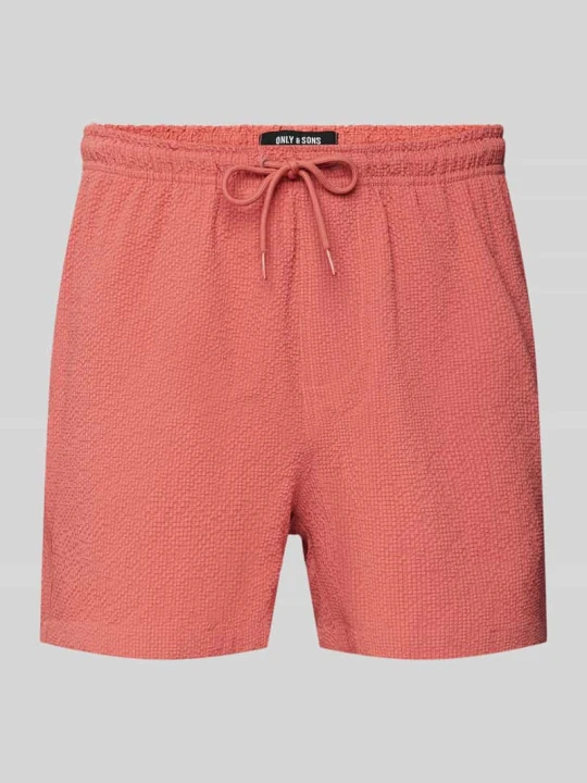 Zdjęcie produktu Spodenki kąpielowe o kroju regular fit z fakturowanym wzorem model ‘TED LIFE’ Only & Sons