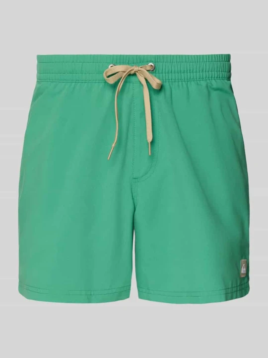 Zdjęcie produktu Spodenki kąpielowe o kroju regular fit z naszywką z logo Model 'Everyday' Quiksilver Zielony