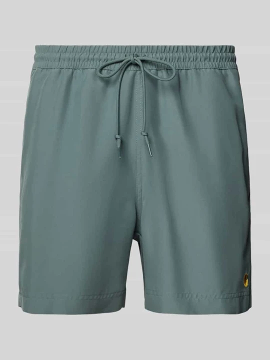 Zdjęcie produktu Spodenki kąpielowe o kroju regular fit z wyhaftowanym logo model „Chase” Carhartt WIP Zielony