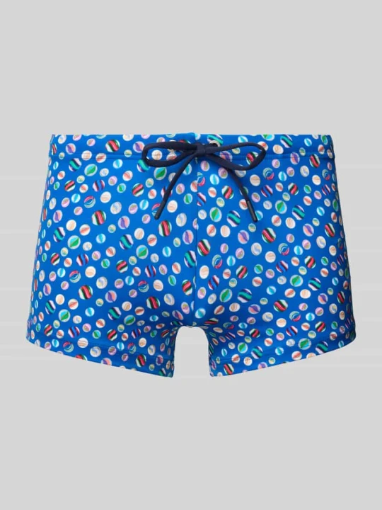 Zdjęcie produktu Spodenki kąpielowe o kroju slim fit z tunelem model ‘SoCoa’ HOM Granatowy