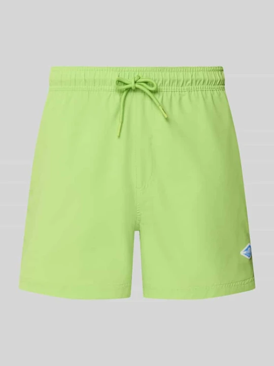Zdjęcie produktu Spodenki kąpielowe o prostym kroju z detal z logo model 'Maui' Jack&Jones Żółty
