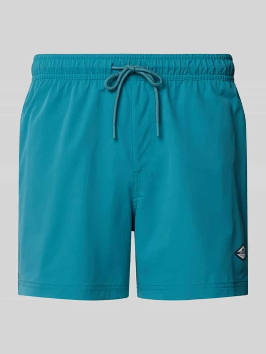 Zdjęcie produktu Spodenki kąpielowe o prostym kroju z detal z logo model 'Maui' Jack&Jones Petrol
