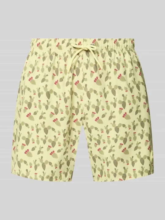 Zdjęcie produktu Spodenki kąpielowe w kroju regular fit z nadrukiem motywu na całej powierzchni Colmar Żółty