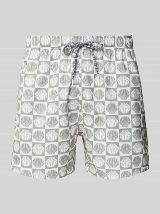 Zdjęcie produktu Spodenki kąpielowe we wzór na całej powierzchni model 'Ilfracombe' BOARDIES Limonkowy