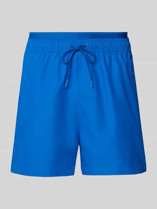 Zdjęcie produktu Spodenki kąpielowe z elastycznym pasem Calvin Klein Oceaniczny