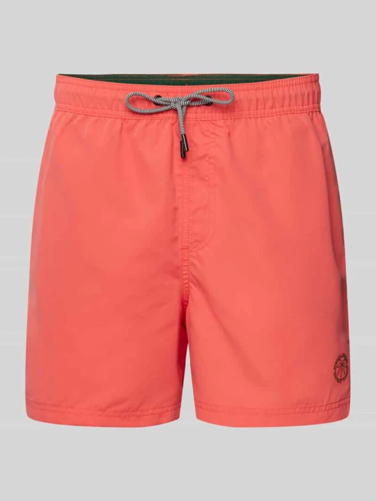 Zdjęcie produktu Spodenki kąpielowe z elastycznym pasem model ‘FIJI’ Jack&Jones Koralowy