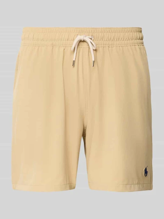 Zdjęcie produktu Spodenki kąpielowe z elastycznym pasem Polo Ralph Lauren Beżowy