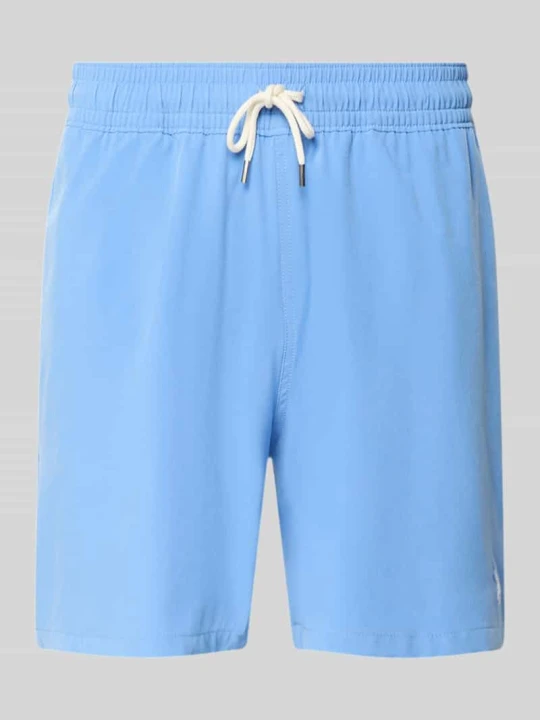 Zdjęcie produktu Spodenki kąpielowe z elastycznym pasem Polo Ralph Lauren Jeansowy niebieski