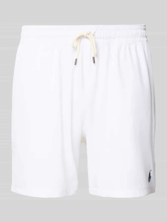Zdjęcie produktu Spodenki kąpielowe z elastycznym pasem Polo Ralph Lauren Biały