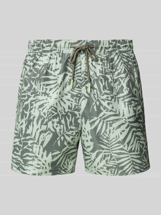 Zdjęcie produktu Spodenki kąpielowe z elastycznym pasem Strellson Khaki