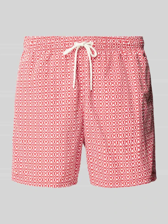 Zdjęcie produktu Spodenki kąpielowe o kroju regular fit z tunelem Tommy Hilfiger Czerwony