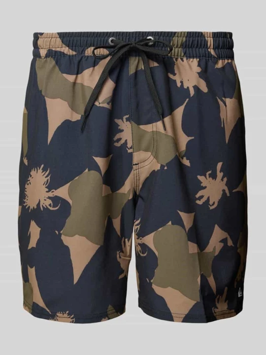 Zdjęcie produktu Spodenki kąpielowe z kieszenią z patką z tyłu model 'SURFSILK' Quiksilver Oliwkowy