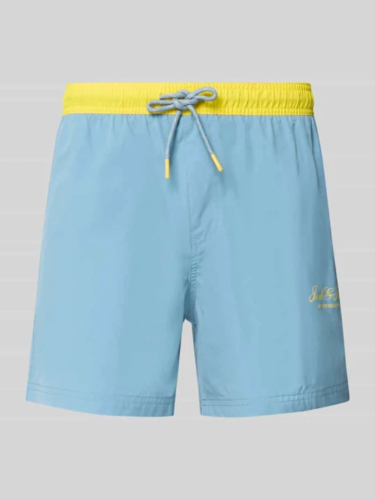 Zdjęcie produktu Spodenki kąpielowe z kieszenią z tyłu model 'MAUI' Jack&Jones Niebieski