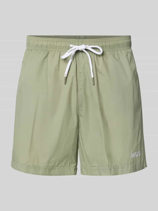 Zdjęcie produktu Spodenki kąpielowe z Nadruk z logo Model 'HAITI' Hugo Khaki