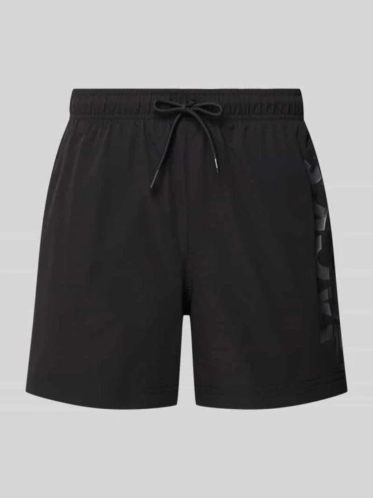Zdjęcie produktu spodenki kąpielowe z nadrukiem z logo model 'MAUI WAVE' Jack&Jones Czarny