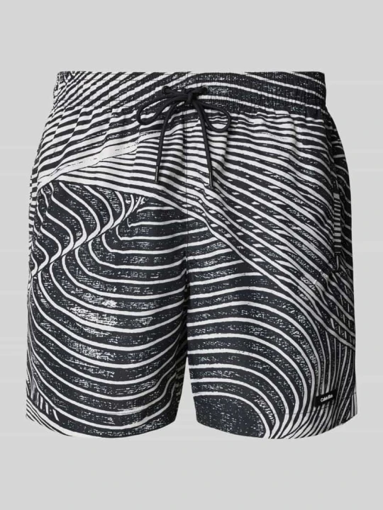 Zdjęcie produktu Spodenki kąpielowe z naszywką z logo Calvin Klein Granatowy