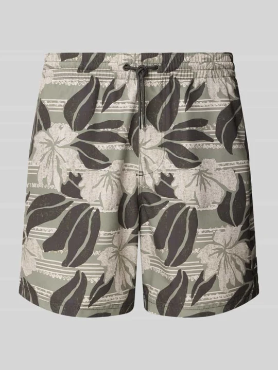 Zdjęcie produktu Spodenki kąpielowe z naszywką z logo model ‘CALI FLORAL’ O'Neill Oliwkowy
