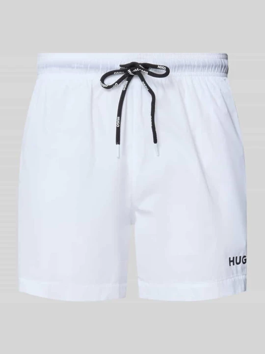 Zdjęcie produktu spodenki kąpielowe z tunelem model 'HAITI' Hugo Biały
