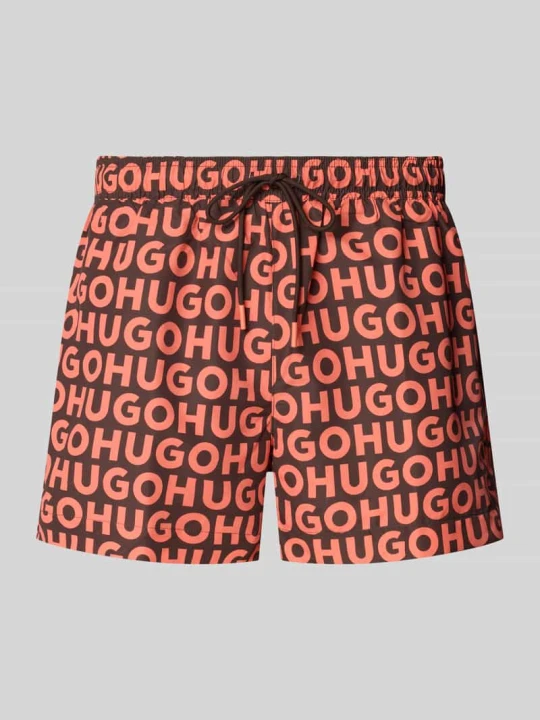 Zdjęcie produktu Spodenki kąpielowe z tunelem model 'KALY' Hugo Pomarańczowy