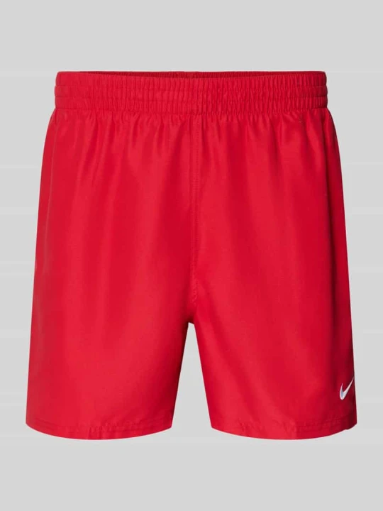 Zdjęcie produktu Spodenki kąpielowe z wyhaftowanym logo i wpuszczanymi kieszeniami Nike Czerwony