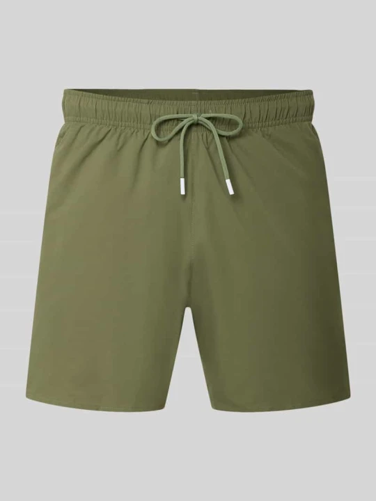 Zdjęcie produktu Spodenki kąpielowe z wyhaftowanym logo model 'ICONIC' Boss Khaki