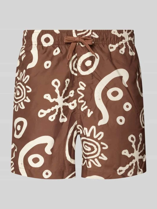 Zdjęcie produktu Spodenki kąpielowe z wzorem na całej powierzchni model 'PRINT' Only & Sons Jasnobrązowy