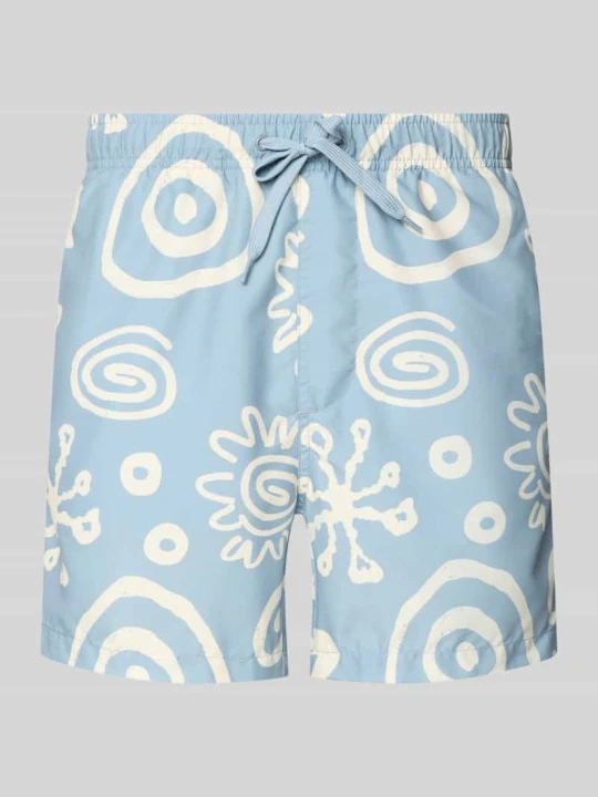 Zdjęcie produktu Spodenki kąpielowe z wzorem na całej powierzchni model 'PRINT' Only & Sons Jasnoniebieski