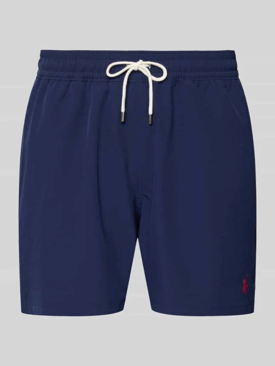 Zdjęcie produktu Spodenki kąpielowe z wstawką z siateczki Polo Ralph Lauren Granatowy