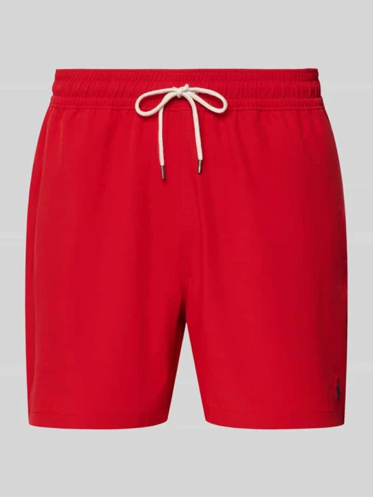 Zdjęcie produktu Spodenki kąpielowe z wstawką z siateczki Polo Ralph Lauren Czerwony