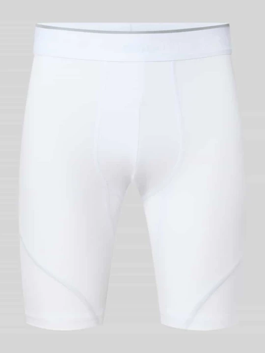 Zdjęcie produktu Spodenki kolarki z elastycznym pasem i detale z logo Under Armour Biały