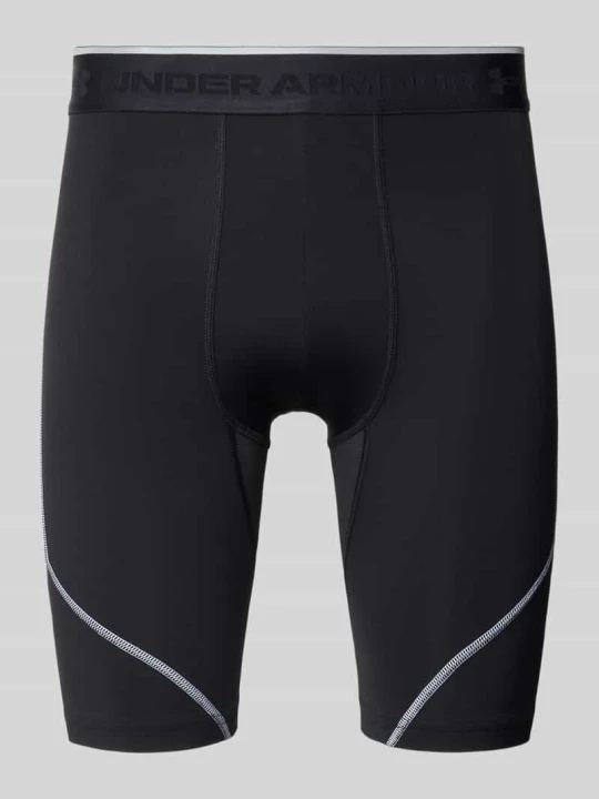 Zdjęcie produktu Spodenki kolarki z elastycznym pasem i detale z logo Under Armour Czarny