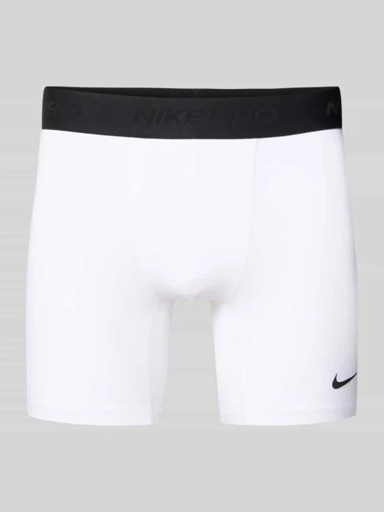 Zdjęcie produktu Spodenki kolarki z elastycznym pasem Nike Biały