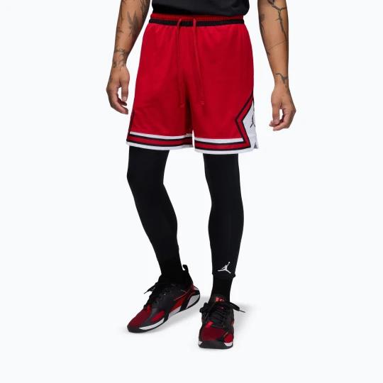 Zdjęcie produktu Spodenki koszykarskie męskie Jordan Mesh Diamond 4" gym red/white/black