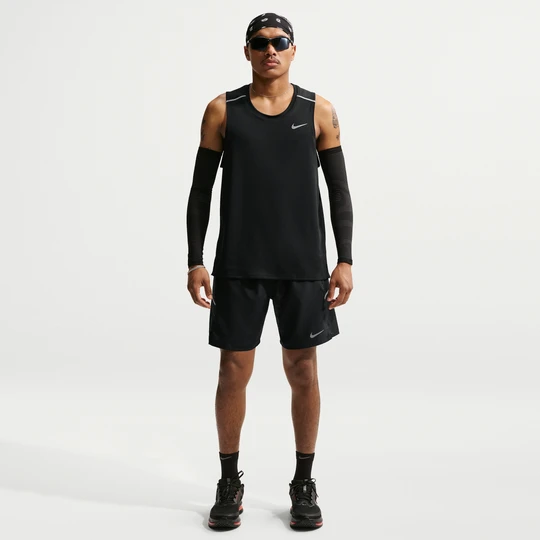 Zdjęcie produktu Spodenki męskie do biegania z wszytą bielizną Nike Miler Dri-FIT 18 cm - Czerń