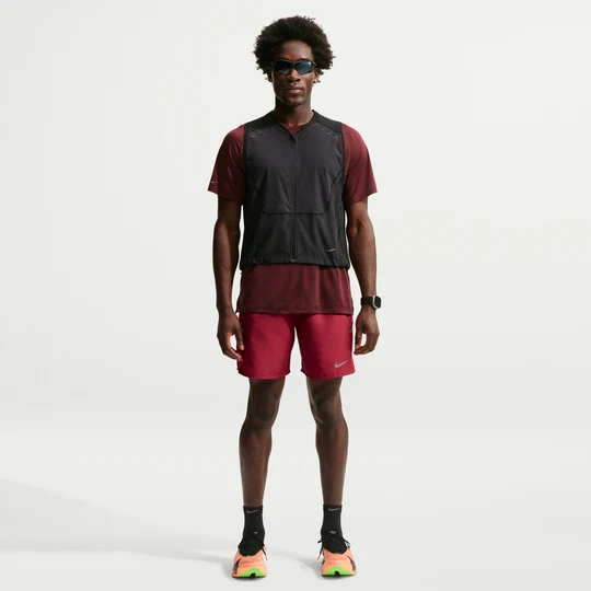 Zdjęcie produktu Spodenki męskie do biegania z wszytą bielizną Nike Miler Dri-FIT 18 cm - Czerwony