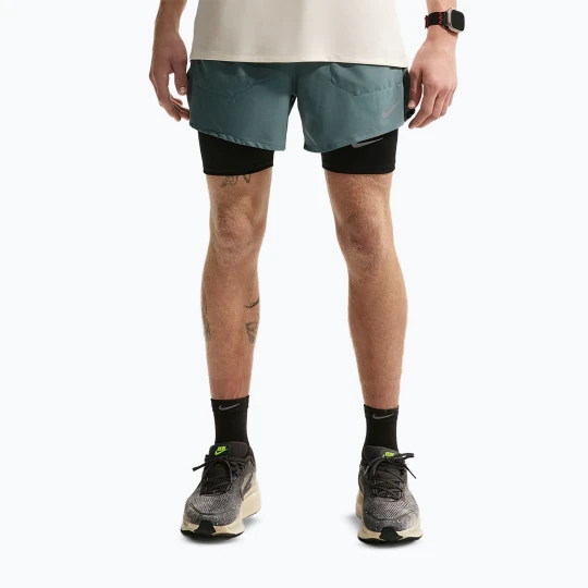 Zdjęcie produktu Spodenki męskie Nike Stride Dri-Fit Brief-Lined 5" mineral slate Zielony