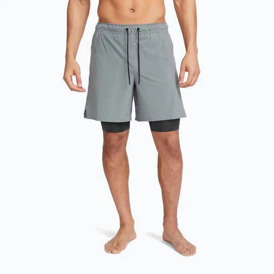 Zdjęcie produktu Spodenki męskie Nike Unlimited 2in1 Dri-Fit 7" smoke grey / dark smoke grey / smoke grey
