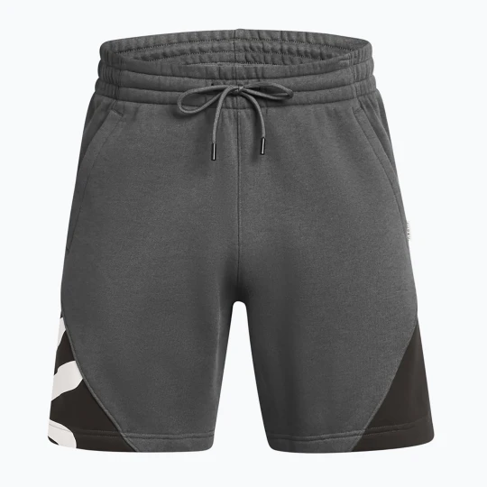 Zdjęcie produktu Spodenki męskie Under Armour Curry Splash Fleece Short castlerock full heather/black/white clay Szary