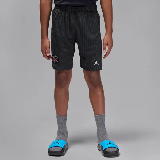 Zdjęcie produktu Spodenki piłkarskie dla dużych dzieci Jordan Dri-FIT Paris Saint-Germain Stadium 2025/26 (wersja czwarta) – replika - Czerń