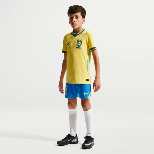 Zdjęcie produktu Spodenki piłkarskie dla dużych dzieci Nike Dri-FIT Brazylia Stadium 2026 (wersja domowa) – replika - Niebieski