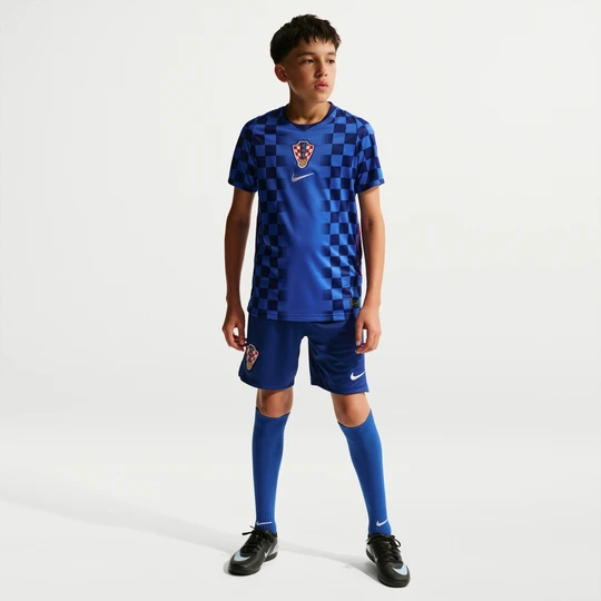 Zdjęcie produktu Spodenki piłkarskie dla dużych dzieci Nike Dri-FIT Chorwacja Stadium 2026 (wersja wyjazdowa) – replika - Niebieski