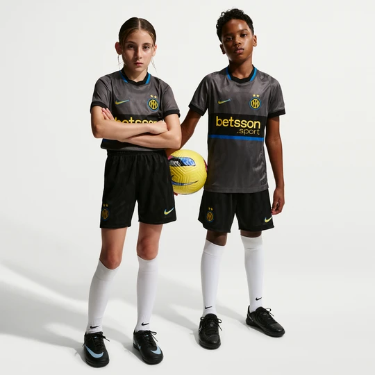 Zdjęcie produktu Spodenki piłkarskie dla dużych dzieci Nike Dri-FIT Inter Mediolan Stadium 2026 / 27 (trzecia wersja) – replika - Czerń