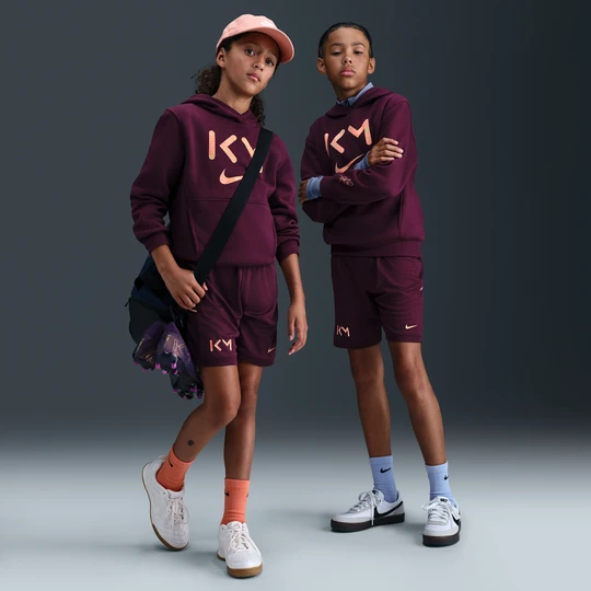 Zdjęcie produktu Spodenki piłkarskie dla dużych dzieci Nike Dri-FIT Kylian Mbappé Academy - Czerwony