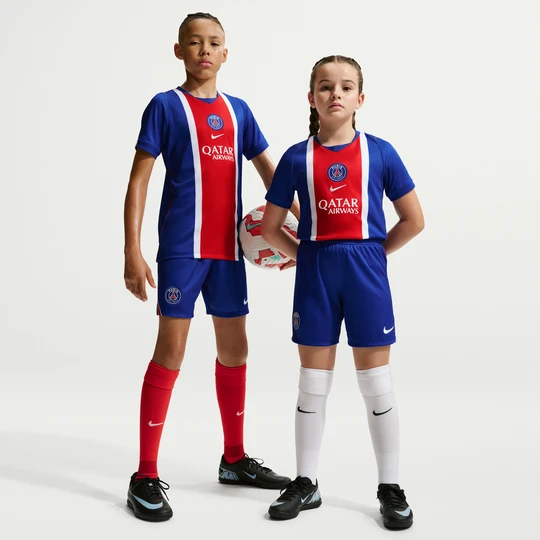 Zdjęcie produktu Spodenki piłkarskie dla dużych dzieci Nike Dri-FIT Paris Saint-Germain Stadium 2026/27 (wersja domowa) – replika - Niebieski