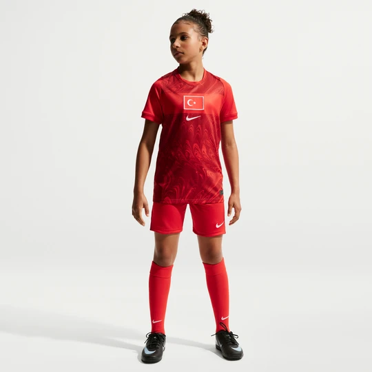 Zdjęcie produktu Spodenki piłkarskie dla dużych dzieci Nike Dri-FIT Turcja Stadium 2026 (wersja domowa) – replika - Czerwony
