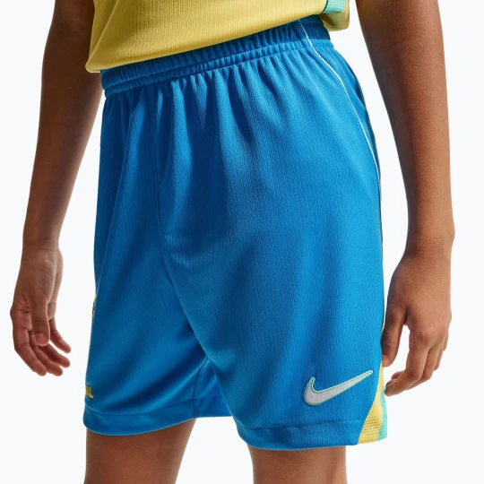 Zdjęcie produktu Spodenki piłkarskie dziecięce Nike Brazil 2026 Stadium Home Soccer Replica light photo blue / light menta / white