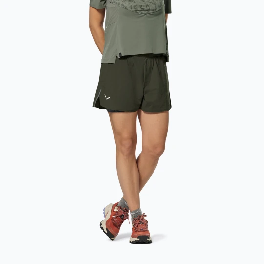 Zdjęcie produktu Spodenki trekkingowe damskie Salewa Pedroc DST 2IN1 dark olive int/0870 Zielony