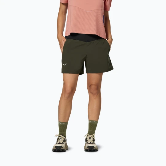 Zdjęcie produktu Spodenki trekkingowe damskie Salewa Pedroc DST Light dark olive Zielony